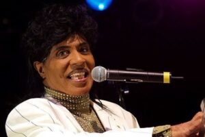 Little Richard Image of Little Richard in front of microphone