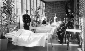 St. Elizabeths Hospital Washington DC Photograph of patients and medical staff at St. Elizabeth's Hospital, circa late 19th century