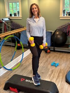 Photo of fitness instructor in her studio