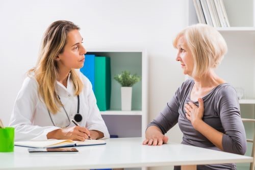 Female doctor and female patient having a conversation