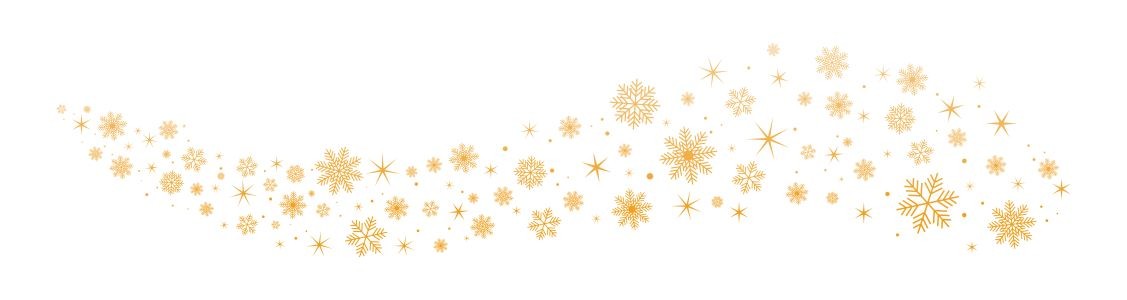 Golden snowflakes